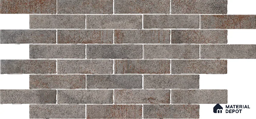 Subway Wall Tile TL 06167 F Relic Graphite Slate 12 x 3 inch Ceramic Matte Finish - 10 mm | 30 Random Design | Suitable for Accent / Feature Walls, Bathroom, Kitchen Wall & Backsplashes
