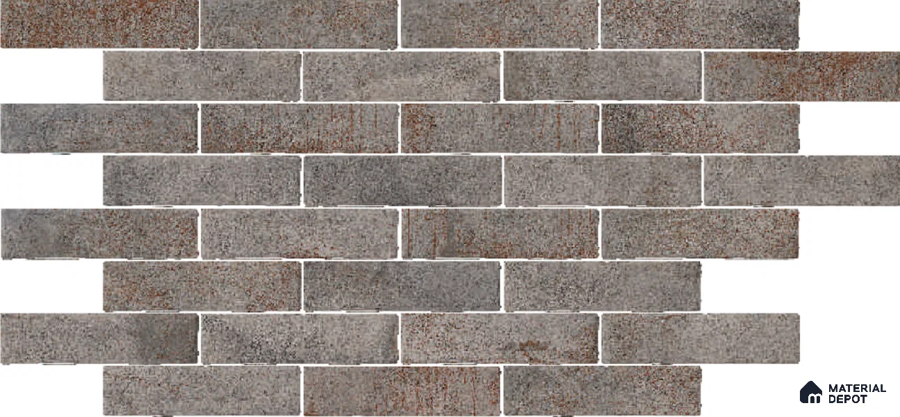Subway Wall Tile TL 06167 F Relic Graphite Slate 12 x 3 inch Ceramic Matte Finish - 10 mm | 30 Random Design | Suitable for Accent / Feature Walls, Bathroom, Kitchen Wall & Backsplashes