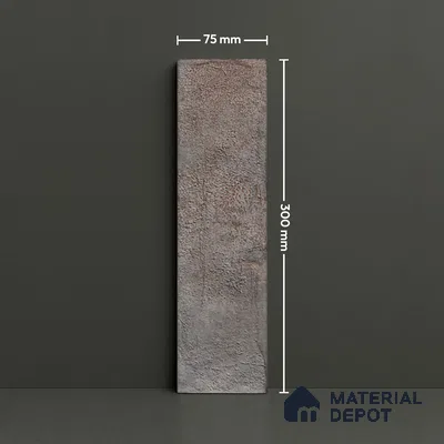 Subway Wall Tile TL 06167 F Relic Graphite Slate 12 x 3 inch Ceramic Matte Finish - 10 mm | 30 Random Design | Suitable for Accent / Feature Walls, Bathroom, Kitchen Wall & Backsplashes