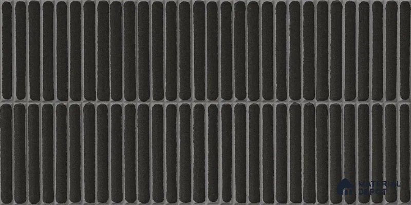 Subway Wall Tile TL 05850 B Tones Jet Noir 2 ft x 1 ft Ceramic Glossy Finish - 9 mm | Suitable for Bathroom, Kitchen & Backsplashes | Please Expect a Slight Variation of Pattern