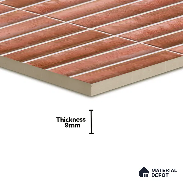 Subway Wall Tile TL 05850 C Tones Rose Quartz 2 ft x 1 ft Ceramic Glossy Finish - 9 mm | Suitable for Bathroom, Kitchen & Backsplashes | Please Expect a Slight Variation of Pattern