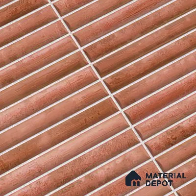 Subway Wall Tile TL 05850 C Tones Rose Quartz 2 ft x 1 ft Ceramic Glossy Finish - 9 mm | Suitable for Bathroom, Kitchen & Backsplashes | Please Expect a Slight Variation of Pattern