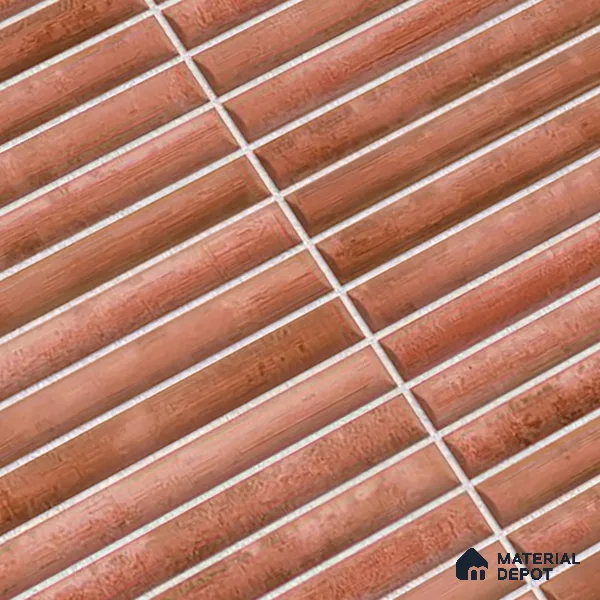 Subway Wall Tile TL 05850 C Tones Rose Quartz 2 ft x 1 ft Ceramic Glossy Finish - 9 mm | Suitable for Bathroom, Kitchen & Backsplashes | Please Expect a Slight Variation of Pattern