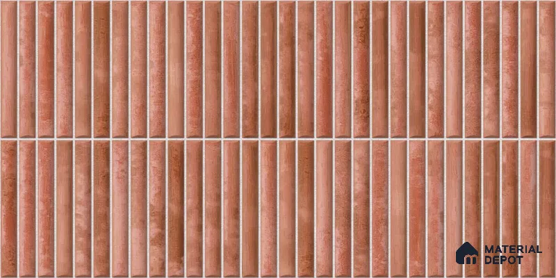 Subway Wall Tile TL 05850 C Tones Rose Quartz 2 ft x 1 ft Ceramic Glossy Finish - 9 mm | Suitable for Bathroom, Kitchen & Backsplashes | Please Expect a Slight Variation of Pattern