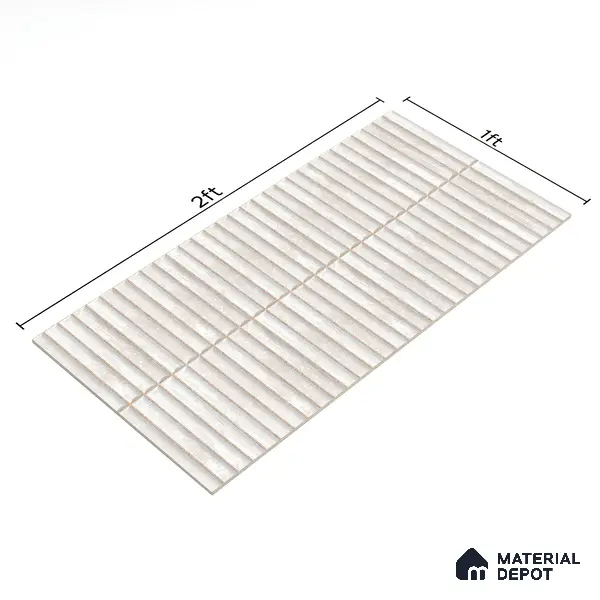 Subway Wall Tile TL 05850 D Tones Snow Drift 2 ft x 1 ft Ceramic Glossy Finish - 9 mm | Suitable for Bathroom, Kitchen & Backsplashes | Please Expect a Slight Variation of Pattern