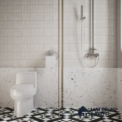 Subway Wall Tile TL 05850 D Tones Snow Drift 2 ft x 1 ft Ceramic Glossy Finish - 9 mm | Suitable for Bathroom, Kitchen & Backsplashes | Please Expect a Slight Variation of Pattern