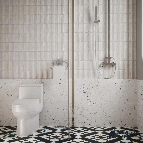 Subway Wall Tile TL 05850 D Tones Snow Drift 2 ft x 1 ft Ceramic Glossy Finish - 9 mm | Suitable for Bathroom, Kitchen & Backsplashes | Please Expect a Slight Variation of Pattern