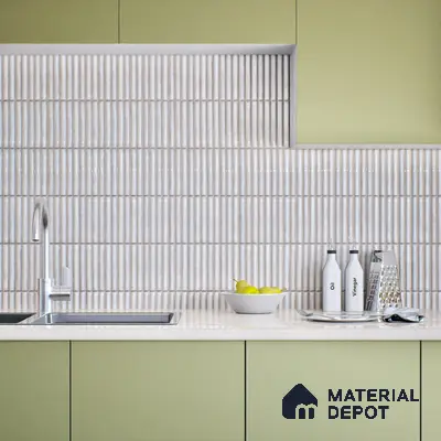 Subway Wall Tile TL 05850 D Tones Snow Drift 2 ft x 1 ft Ceramic Glossy Finish - 9 mm | Suitable for Bathroom, Kitchen & Backsplashes | Please Expect a Slight Variation of Pattern