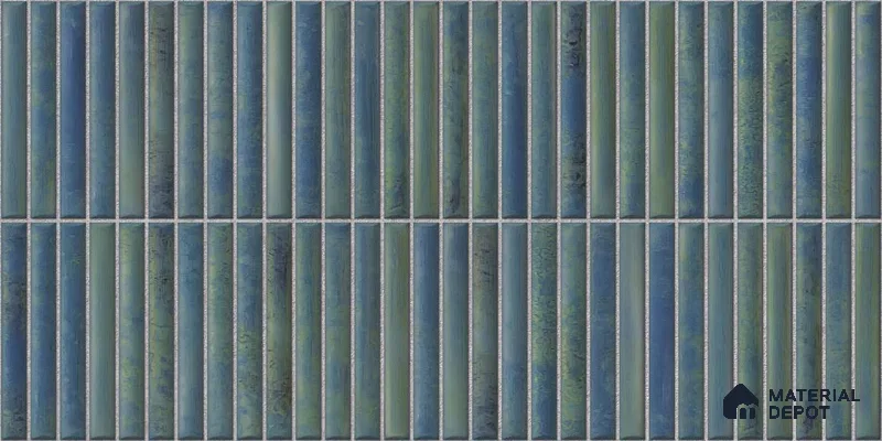 Subway Wall Tile TL 05850 E Tones Sky Bliss 2 ft x 1 ft Ceramic Glossy Finish - 9 mm | Suitable for Bathroom, Kitchen & Backsplashes | Please Expect a Slight Variation of Pattern (Sample)