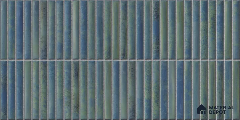 Subway Wall Tile TL 05850 E Tones Sky Bliss 2 ft x 1 ft Ceramic Glossy Finish - 9 mm | Suitable for Bathroom, Kitchen & Backsplashes | Please Expect a Slight Variation of Pattern