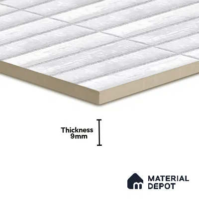 Subway Wall Tile TL 05850 F Tones Ivory Gleam 2 ft x 1 ft Ceramic Glossy Finish - 9 mm | Suitable for Bathroom, Kitchen & Backsplashes | Please Expect a Slight Variation of Pattern