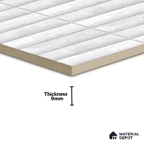 Subway Wall Tile TL 05850 F Tones Ivory Gleam 2 ft x 1 ft Ceramic Glossy Finish - 9 mm | Suitable for Bathroom, Kitchen & Backsplashes | Please Expect a Slight Variation of Pattern