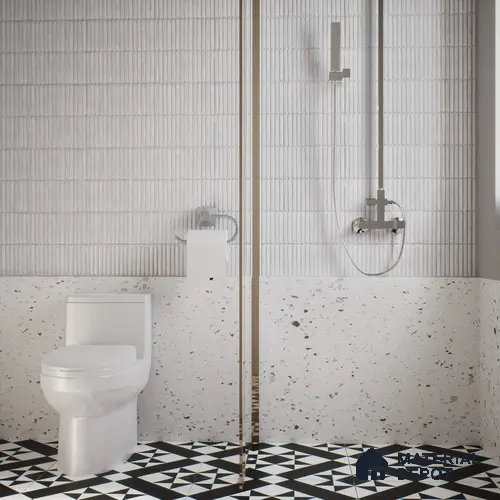 Subway Wall Tile TL 05850 F Tones Ivory Gleam 2 ft x 1 ft Ceramic Glossy Finish - 9 mm | Suitable for Bathroom, Kitchen & Backsplashes | Please Expect a Slight Variation of Pattern