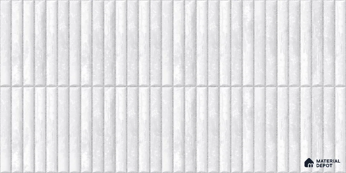 Subway Wall Tile TL 05850 F Tones Ivory Gleam 2 ft x 1 ft Ceramic Glossy Finish - 9 mm | Suitable for Bathroom, Kitchen & Backsplashes | Please Expect a Slight Variation of Pattern
