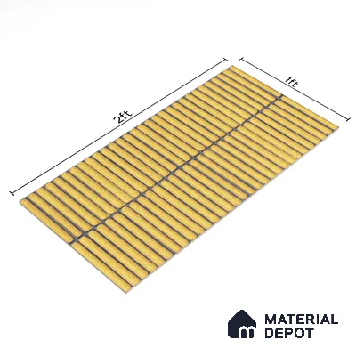 Subway Wall Tile TL 05850 Tones Golden Glow 2 ft x 1 ft Ceramic Glossy Finish - 9 mm | Suitable for Bathroom, Kitchen & Backsplashes | Please Expect a Slight Variation of Pattern