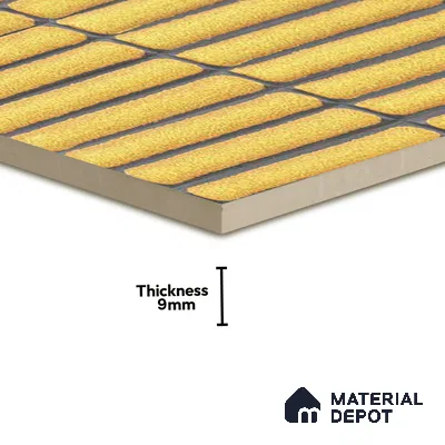 Subway Wall Tile TL 05850 Tones Golden Glow 2 ft x 1 ft Ceramic Glossy Finish - 9 mm | Suitable for Bathroom, Kitchen & Backsplashes | Please Expect a Slight Variation of Pattern