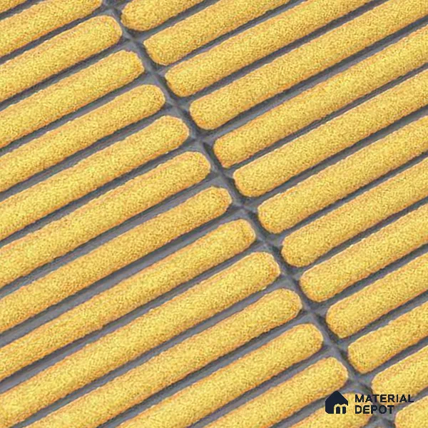 Subway Wall Tile TL 05850 Tones Golden Glow 2 ft x 1 ft Ceramic Glossy Finish - 9 mm | Suitable for Bathroom, Kitchen & Backsplashes | Please Expect a Slight Variation of Pattern