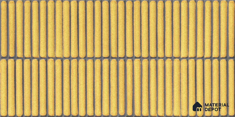Subway Wall Tile TL 05850 Tones Golden Glow 2 ft x 1 ft Ceramic Glossy Finish - 9 mm | Suitable for Bathroom, Kitchen & Backsplashes | Please Expect a Slight Variation of Pattern