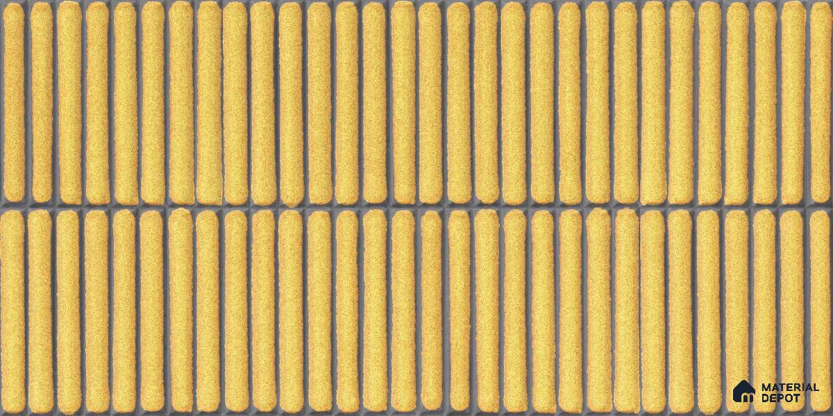 Subway Wall Tile TL 05850 Tones Golden Glow 2 ft x 1 ft Ceramic Glossy Finish - 9 mm | Suitable for Bathroom, Kitchen & Backsplashes | Please Expect a Slight Variation of Pattern