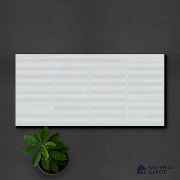 Subway Wall Tile TL 05849 B Tones Azure Dream 2 ft x 1 ft Ceramic Matte Finish - 9 mm | Suitable for Bathroom, Kitchen & Backsplashes | Please Expect a Slight Variation of Pattern