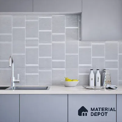 Subway Wall Tile TL 05849 B Tones Azure Dream 2 ft x 1 ft Ceramic Matte Finish - 9 mm | Suitable for Bathroom, Kitchen & Backsplashes | Please Expect a Slight Variation of Pattern