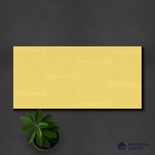 Subway Wall Tile TL 05849 D Tones Amber Sunset 2 ft x 1 ft Ceramic Matte Finish - 9 mm | Suitable for Bathroom, Kitchen & Backsplashes | Please Expect a Slight Variation of Pattern