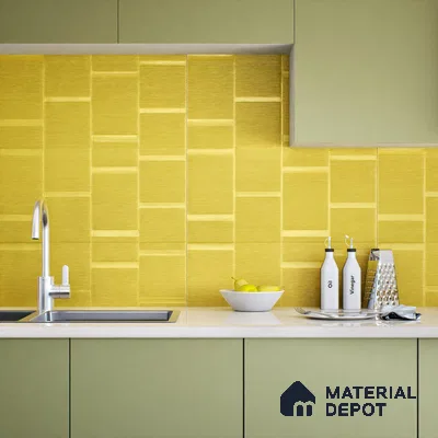 Subway Wall Tile TL 05849 D Tones Amber Sunset 2 ft x 1 ft Ceramic Matte Finish - 9 mm | Suitable for Bathroom, Kitchen & Backsplashes | Please Expect a Slight Variation of Pattern