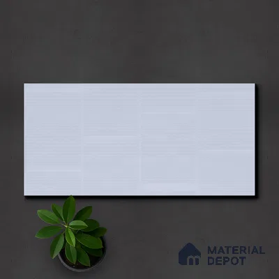 Subway Wall Tile TL 05849 E Tones Sapphire Wave 2 ft x 1 ft Ceramic Matte Finish - 9 mm | Suitable for Bathroom, Kitchen & Backsplashes | Please Expect a Slight Variation of Pattern (Sample)