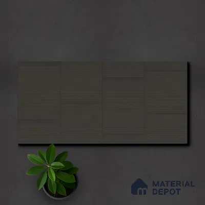 Subway Wall Tile TL 05849 F Tones Onyx Shadow 2 ft x 1 ft Ceramic Matte Finish - 9 mm | Suitable for Bathroom, Kitchen & Backsplashes | Please Expect a Slight Variation of Pattern