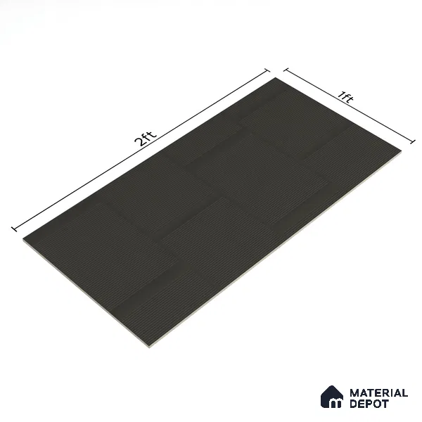 Subway Wall Tile TL 05849 F Tones Onyx Shadow 2 ft x 1 ft Ceramic Matte Finish - 9 mm | Suitable for Bathroom, Kitchen & Backsplashes | Please Expect a Slight Variation of Pattern