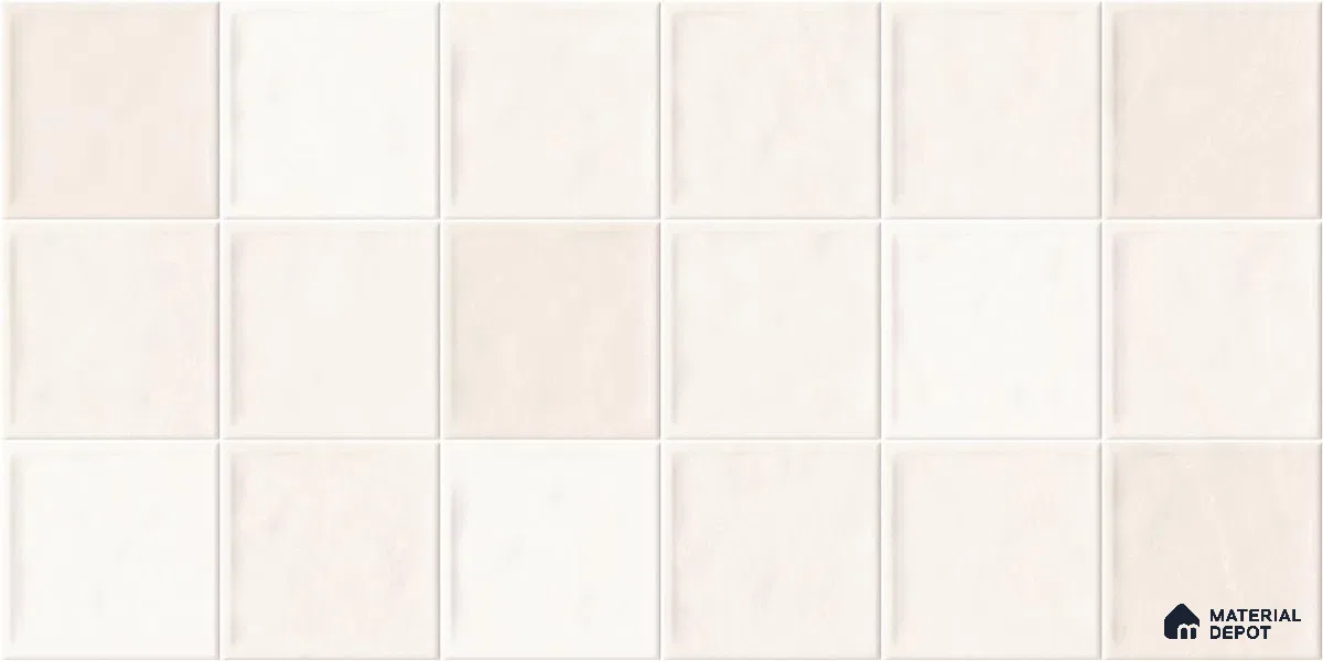Subway Wall Tile TL 05848 C Tones Pearl Essence 2 ft x 1 ft Ceramic Glossy Finish - 9 mm | Suitable for Bathroom, Kitchen & Backsplashes | Please Expect a Slight Variation of Pattern (Sample)