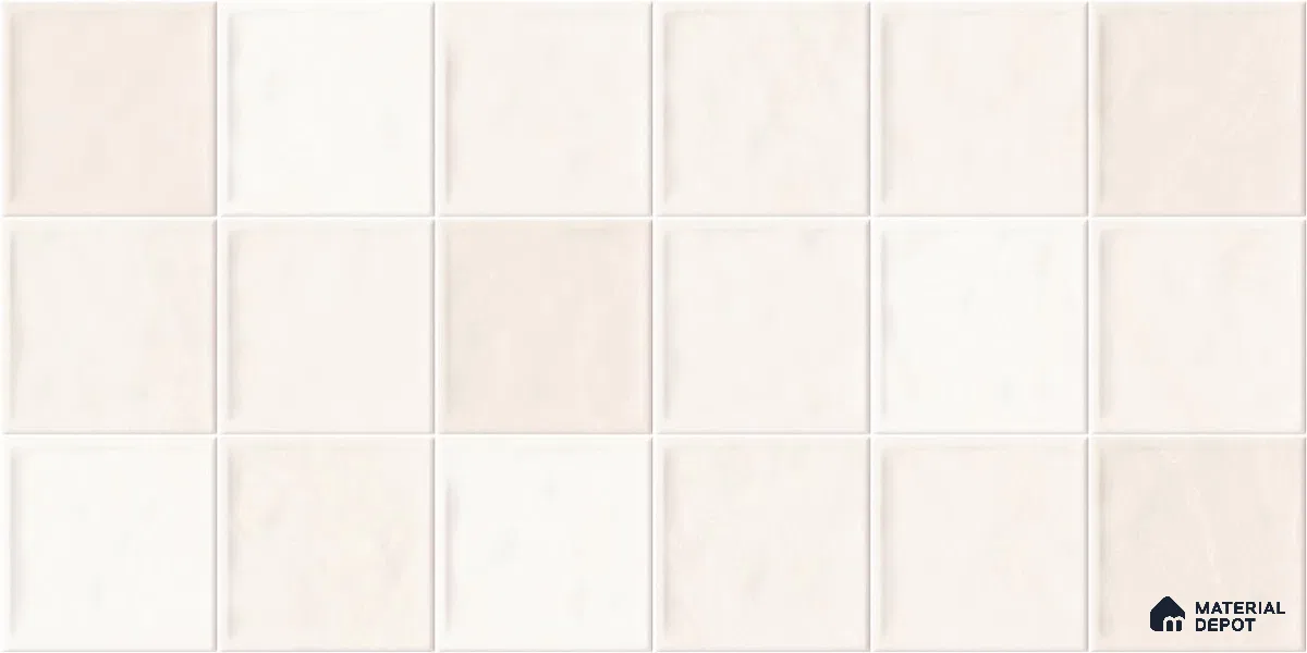 Subway Wall Tile TL 05848 C Tones Pearl Essence 2 ft x 1 ft Ceramic Glossy Finish - 9 mm | Suitable for Bathroom, Kitchen & Backsplashes | Please Expect a Slight Variation of Pattern