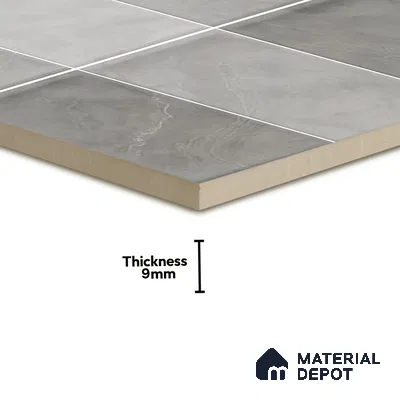 Subway Wall Tile TL 05848 D Tones Storm Cloud 2 ft x 1 ft Ceramic Glossy Finish - 9 mm | Suitable for Bathroom, Kitchen & Backsplashes | Please Expect a Slight Variation of Pattern (Sample)