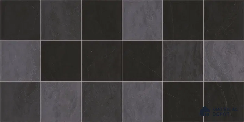Subway Wall Tile TL 05848 E Tones Midnight Plus 2 ft x 1 ft Ceramic Glossy Finish - 9 mm | Suitable for Bathroom, Kitchen & Backsplashes | Please Expect a Slight Variation of Pattern (Sample)
