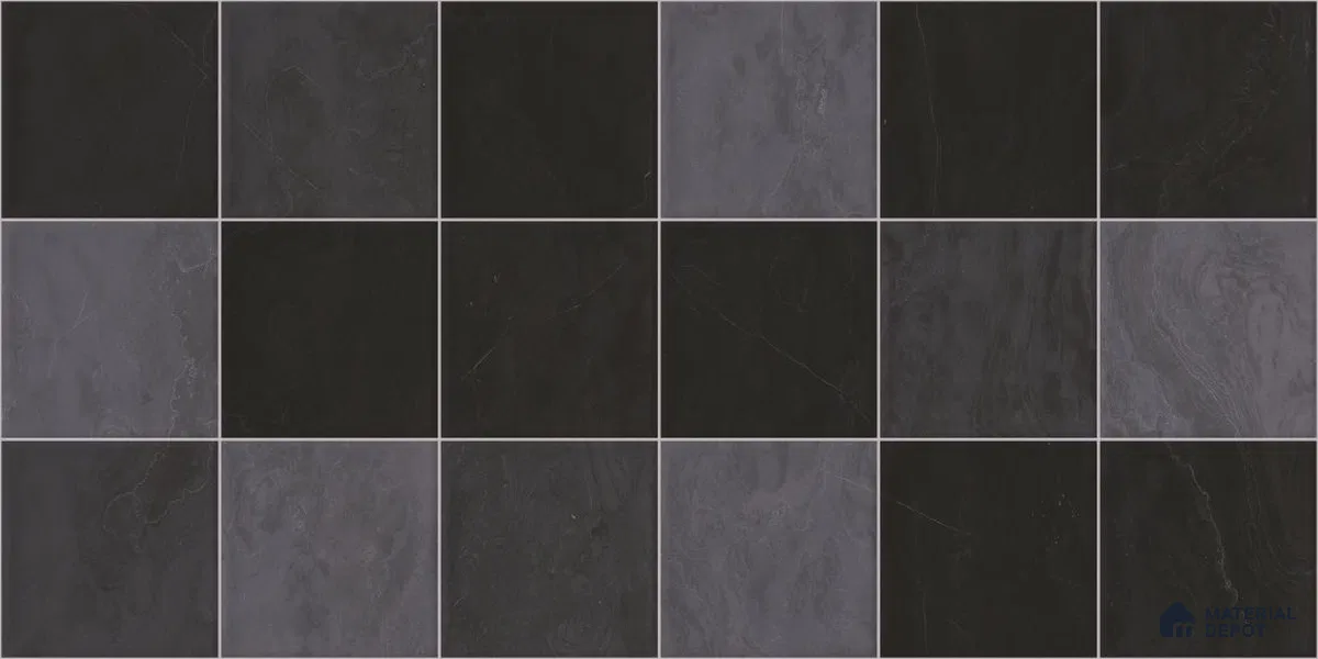Subway Wall Tile TL 05848 E Tones Midnight Plus 2 ft x 1 ft Ceramic Glossy Finish - 9 mm | Suitable for Bathroom, Kitchen & Backsplashes | Please Expect a Slight Variation of Pattern
