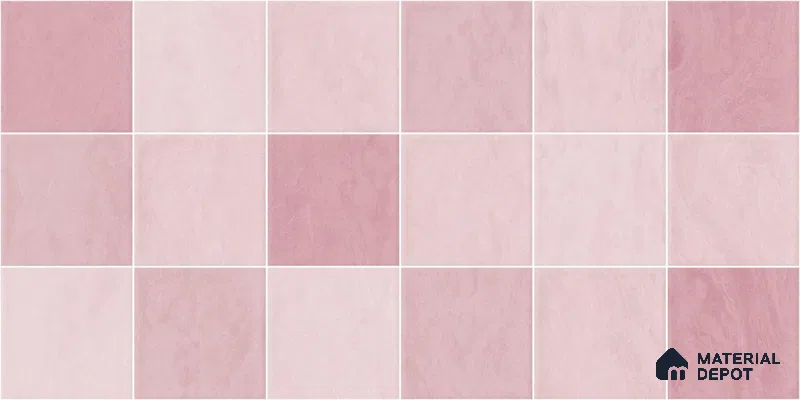 Subway Wall Tile TL 05848 Tones Blush Petal 2 ft x 1 ft Ceramic Glossy Finish - 9 mm | Suitable for Bathroom, Kitchen & Backsplashes | Please Expect a Slight Variation of Pattern