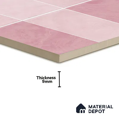 Subway Wall Tile TL 05848 Tones Blush Petal 2 ft x 1 ft Ceramic Glossy Finish - 9 mm | Suitable for Bathroom, Kitchen & Backsplashes | Please Expect a Slight Variation of Pattern