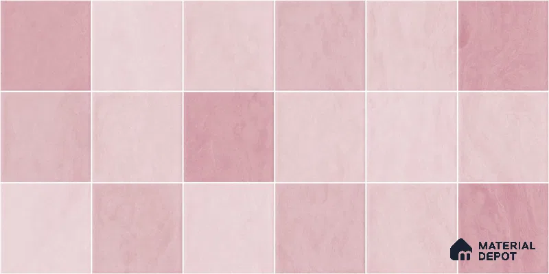 Subway Wall Tile TL 05848 Tones Blush Petal 2 ft x 1 ft Ceramic Glossy Finish - 9 mm | Suitable for Bathroom, Kitchen & Backsplashes | Please Expect a Slight Variation of Pattern