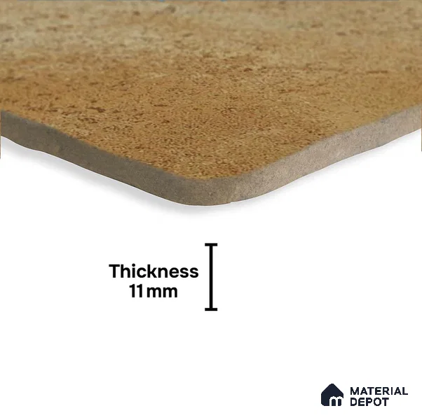Subway Wall & Floor Tile TL 05261 C Heritage Square Cotta Cinder 8 x 8 inch Vitrified Matte Finish - 11 mm | 30 Random Faces | Suitable for Accent / Feature Walls, Bathroom, Kitchen Wall & Backsplashes | Please Expect a Slight Variation of Pattern