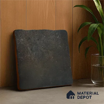 Subway Wall & Floor Tile TL 05261 F Heritage Square Noir Black 8 x 8 inch Vitrified Matte Finish - 11 mm | 30 Random Faces | Suitable for Accent / Feature Walls, Bathroom, Kitchen Wall & Backsplashes | Please Expect a Slight Variation of Pattern (Sample)