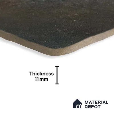 Subway Wall & Floor Tile TL 05261 F Heritage Square Noir Black 8 x 8 inch Vitrified Matte Finish - 11 mm | 30 Random Faces | Suitable for Accent / Feature Walls, Bathroom, Kitchen Wall & Backsplashes | Please Expect a Slight Variation of Pattern (Sample)