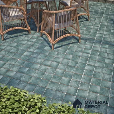Subway Wall & Floor Tile TL 05261 Heritage Square Silver Smoke 8 x 8 inch Vitrified Matte Finish - 11 mm | 30 Random Faces | Suitable for Accent / Feature Walls, Bathroom, Kitchen Wall & Backsplashes | Please Expect a Slight Variation of Pattern (Sample)