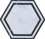Subway Wall & Floor Tile TL 05274 B Hexalite Black Ice Frame 10 x 9 inch (250x220 mm) Vitrified Matte Finish - 8 mm | Suitable for Living Room, Accent / Feature Walls, Bathroom, Kitchen Wall & Backsplashes | Image 1
