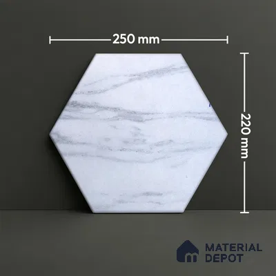 Subway Wall & Floor Tile TL 05274 C Hexalite Black Ice 10 x 9 inch (250x220 mm) Vitrified Matte Finish - 8 mm | Suitable for Living Room, Accent / Feature Walls, Bathroom, Kitchen Wall & Backsplashes