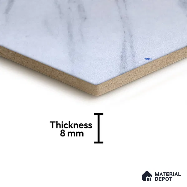 Subway Wall & Floor Tile TL 05274 C Hexalite Black Ice 10 x 9 inch (250x220 mm) Vitrified Matte Finish - 8 mm | Suitable for Living Room, Accent / Feature Walls, Bathroom, Kitchen Wall & Backsplashes
