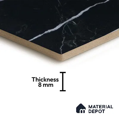 Subway Wall & Floor Tile TL 05274 D Hexalite Black Ice 10 x 9 inch (250x220 mm) Vitrified Matte Finish - 8 mm | Random Design | Suitable for Living Room, Accent / Feature Walls, Bathroom, Kitchen Wall & Backsplashes
