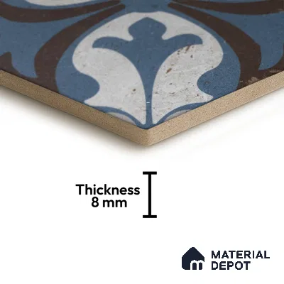 Hexagonal Wall & Floor Tile TL 05272 C Hexalite Decor 2 Cinder Smoke 10 x 9 inch (250x220 mm) Vitrified Matte Finish - 8 mm | Random Design | Suitable for Living Room, Accent / Feature Walls, Bathroom, Kitchen Wall & Backsplashes