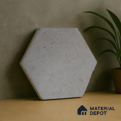 Hexagonal Wall & Floor Tile TL 05272 Hexalite Cinder Smoke Base 10 x 9 inch (250x220 mm) Vitrified Matte Finish - 8 mm | Suitable for Living Room, Accent / Feature Walls, Bathroom, Kitchen Wall & Backsplashes (Sample)
