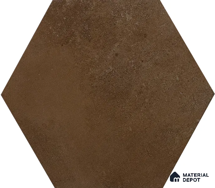 Hexagonal Wall & Floor Tile TL 05275 B Hexalite Caramel 10 x 9 inch (250x220 mm) Vitrified Matte Finish - 8 mm | Suitable for Living Room, Accent / Feature Walls, Bathroom, Kitchen Wall & Backsplashes