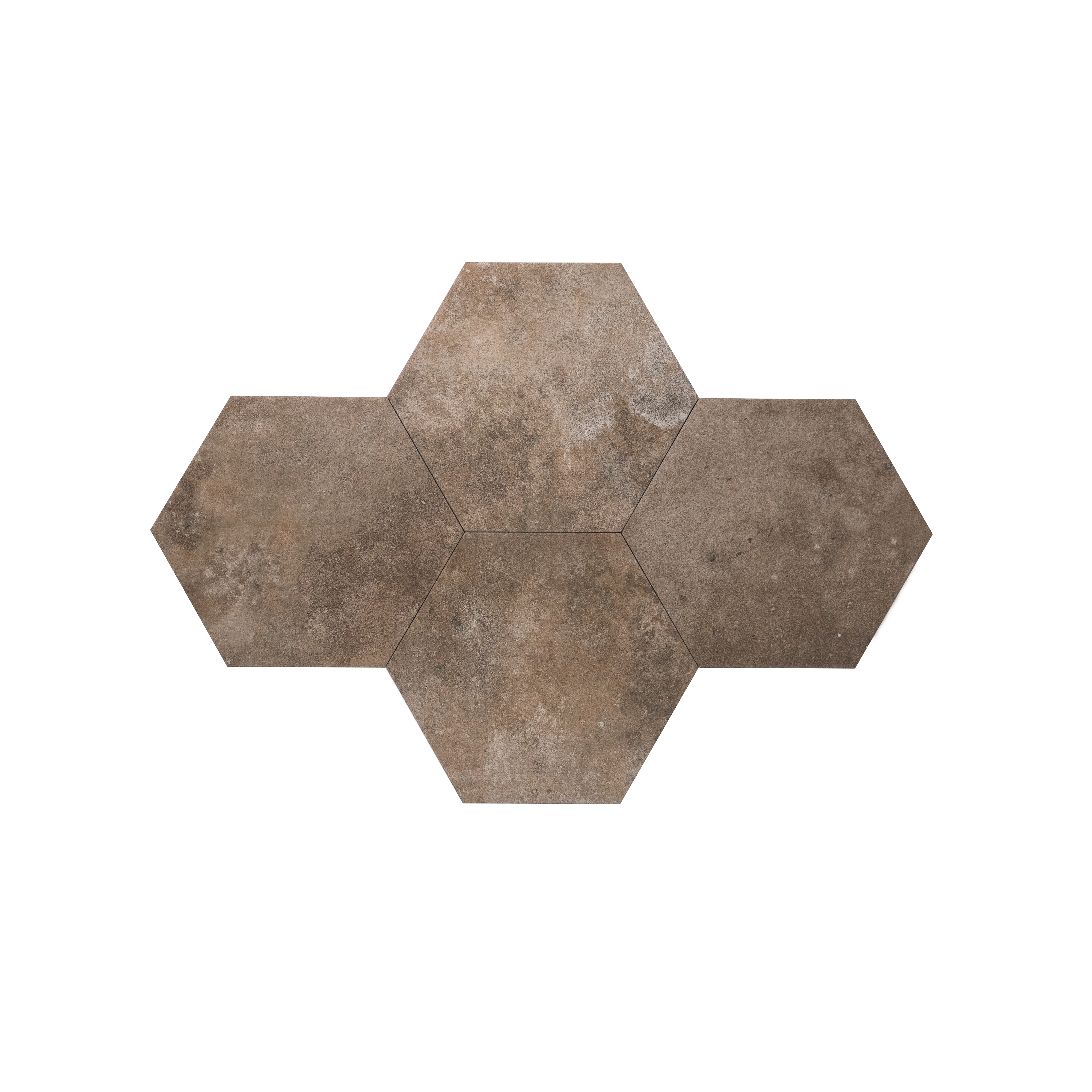 Hexagonal Wall & Floor Tile TL 05275 C Hexalite Oxide 10 x 9 inch (250x220 mm) Vitrified Matte Finish - 8 mm | Suitable for Living Room, Accent / Feature Walls, Bathroom, Kitchen Wall & Backsplashes (Sample)